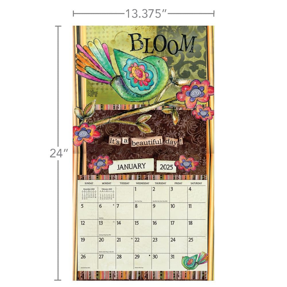 Color My World 2025 Wall Calendar by Lisa Kaus_ALT6