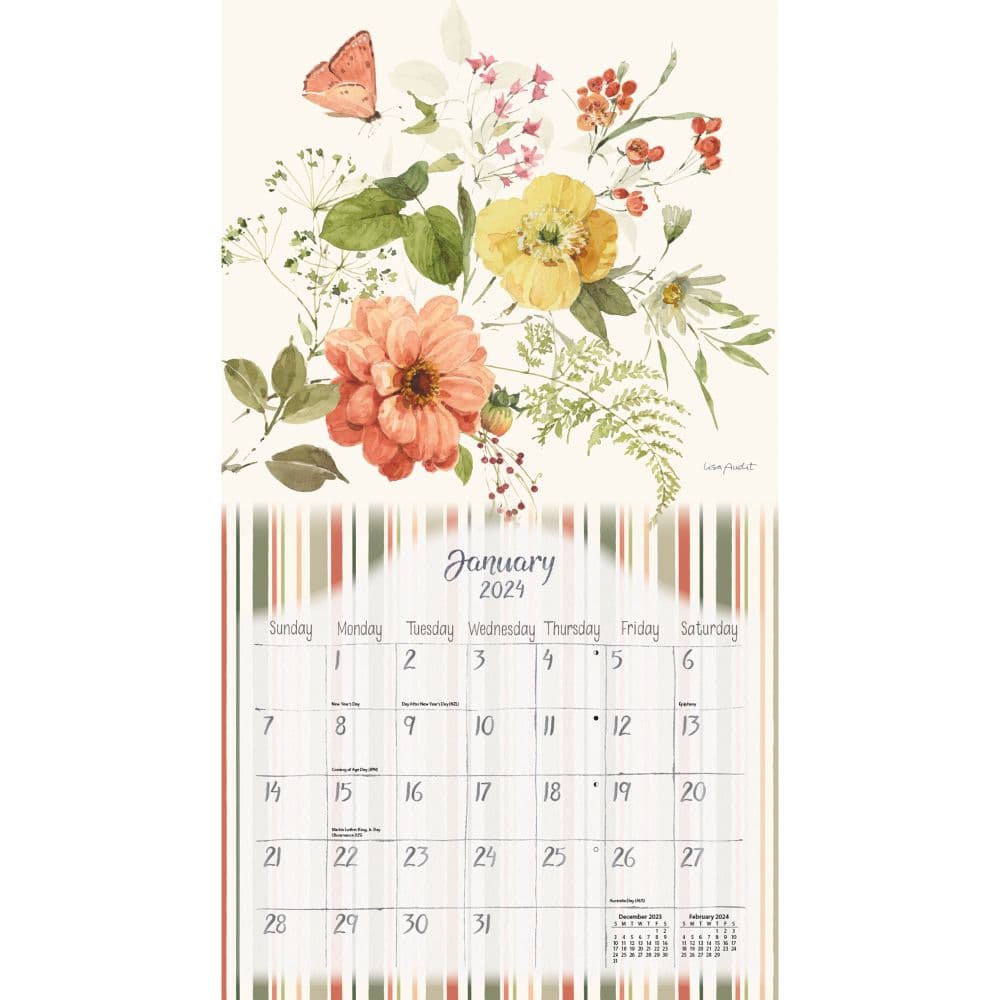 Watercolor Seasons 2024 Wall Calendar