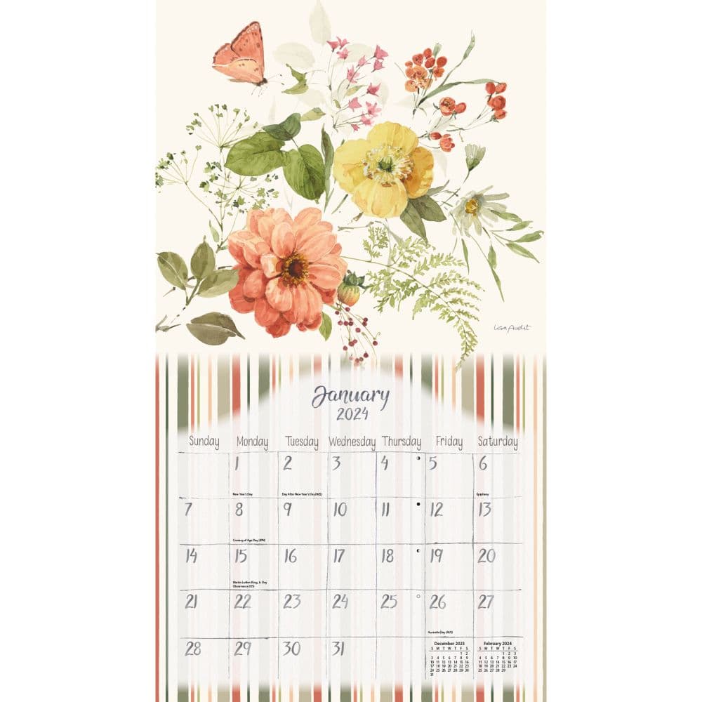 Watercolor Seasons 2025 Wall Calendar