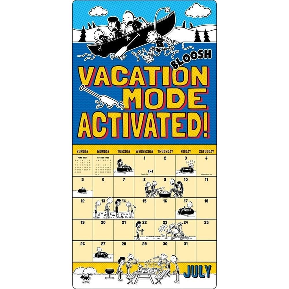 Wimpy Kid Jeff Kinney 2026 Wall Calendar Fourth Alternate Image