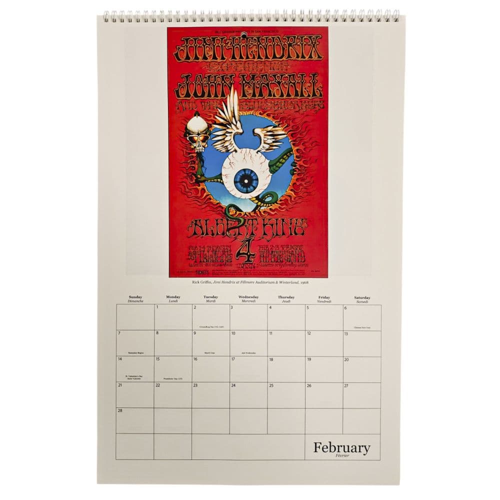 Art of Rock and Roll 2027 Wall Calendar Third Alternate Image