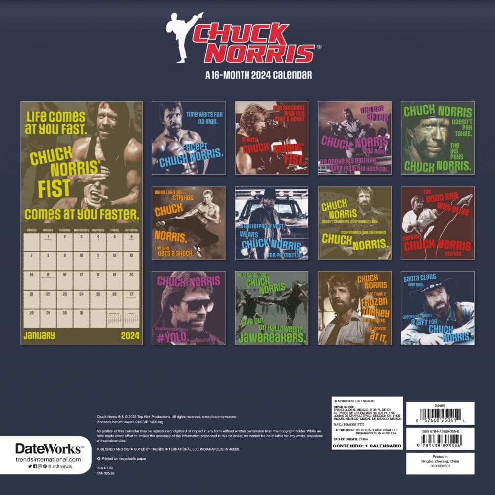 Chuck Norris 2024 Wall Calendar Calendars Com   491eb456 4994 4339 B953 E558dc87a2e5