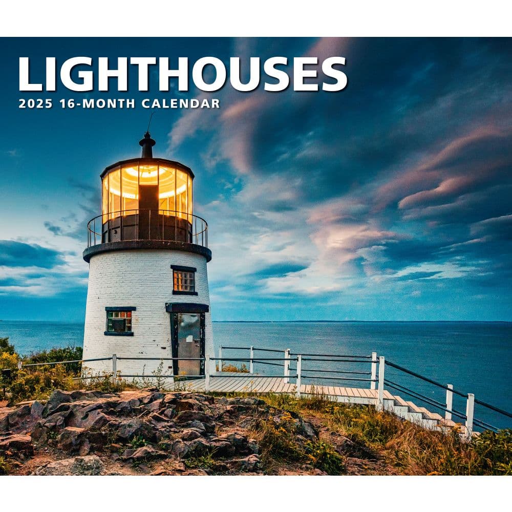 Lighthouses Deluxe 2025 Wall Calendar