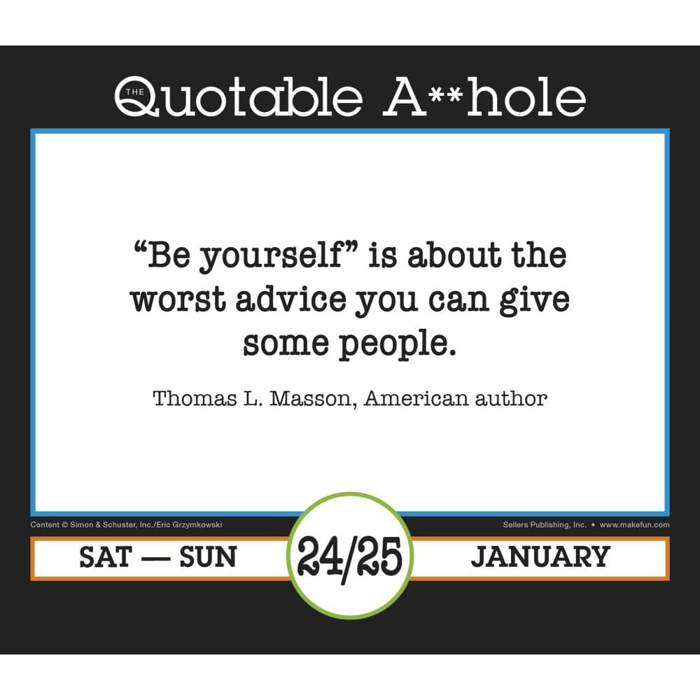 Quotable Asshole 2026 Desk Calendar Third Alternate Image