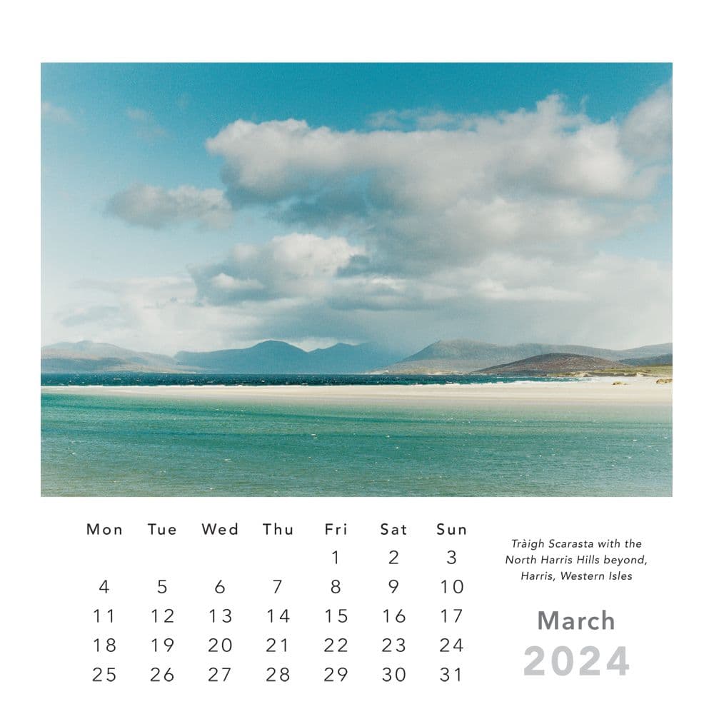 Scotland Desk Diary 2024 Wall Calendar Alternate Image 2