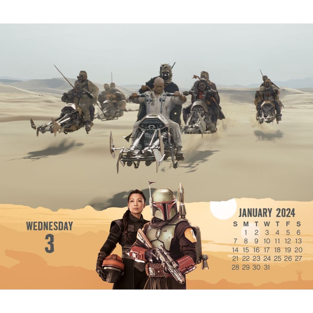 Mandalorian The Child SW 2024 Desk Calendar