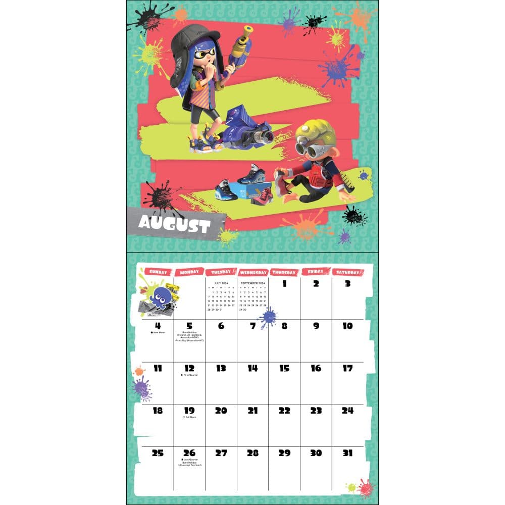 Splatoon 3 2024 Wall Calendar Alt4