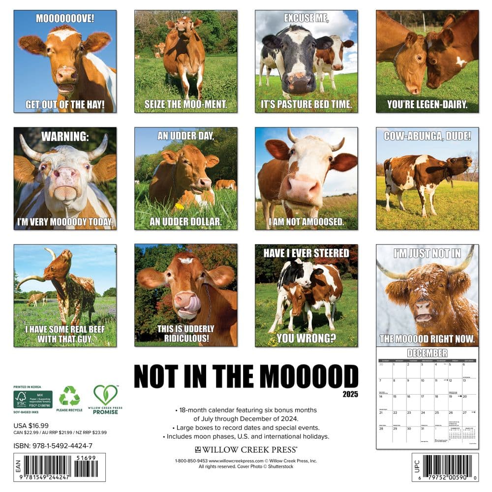 Not In The Mooood 2025 Wall Calendar First Alternate Image width="1000" height="1000"