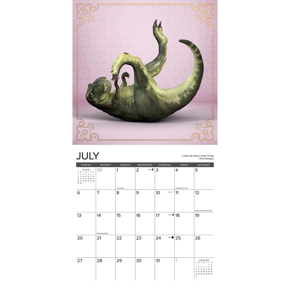 T-Rex Yoga 2025 Wall Calendar Second Alternate Image width=&quot;1000&quot; height=&quot;1000&quot;