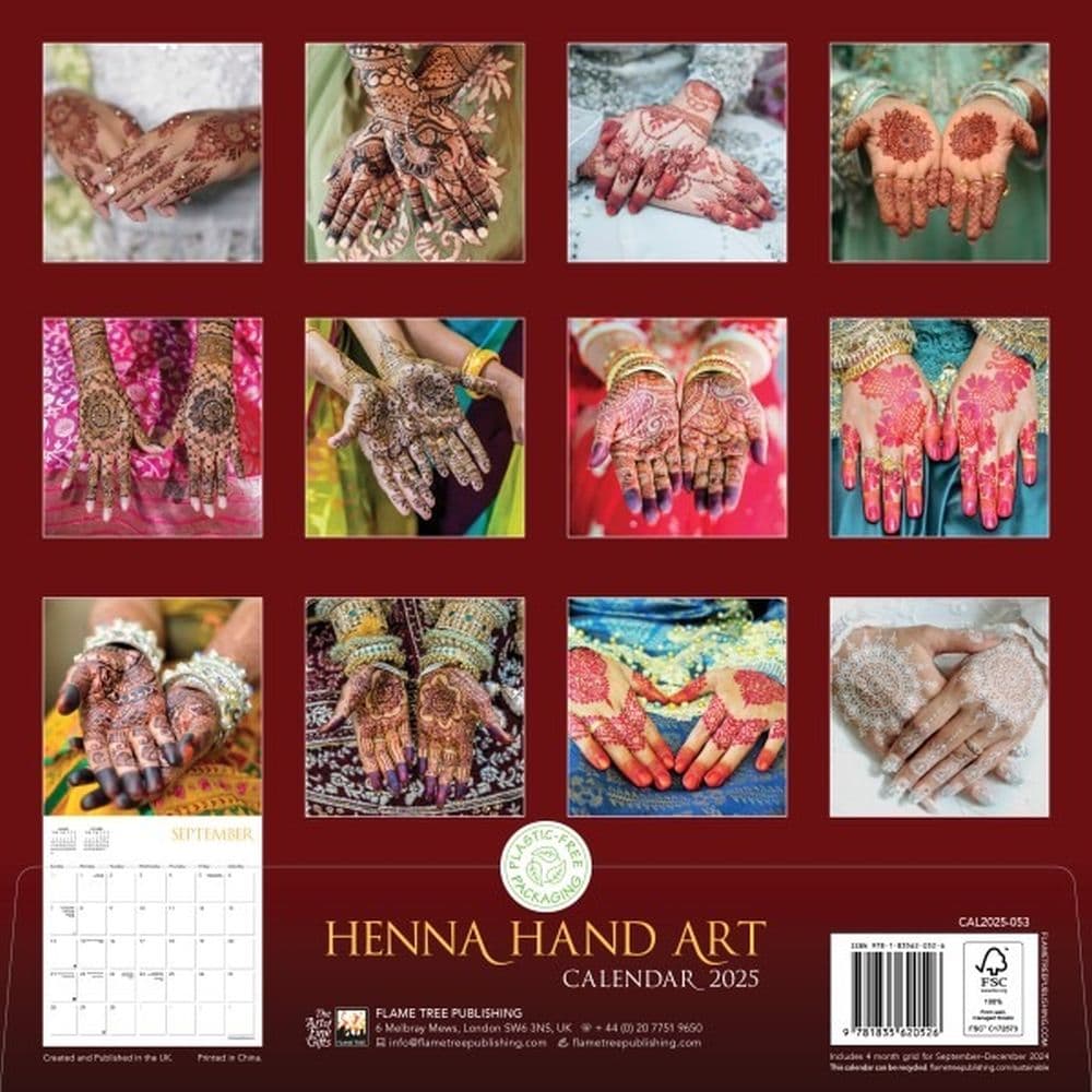 Henna Hand 2025 Wall Calendar First Alternate Image