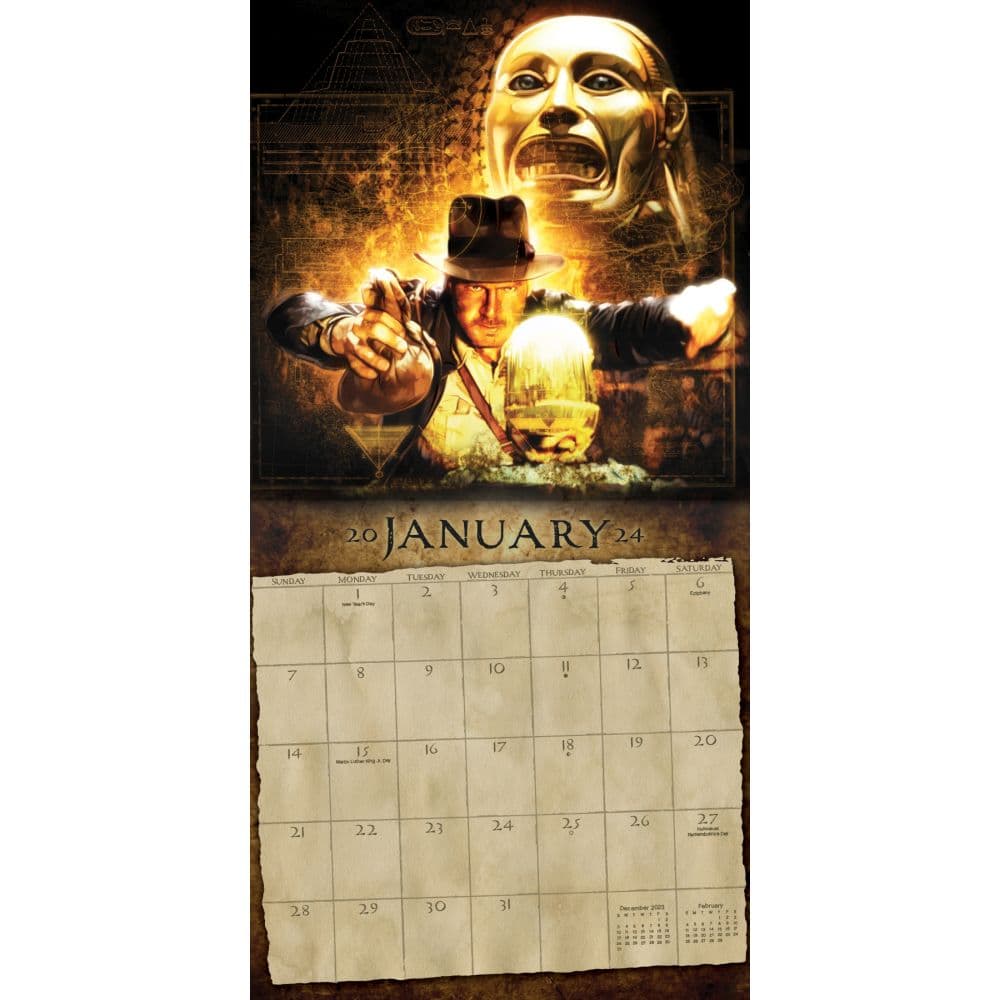 Indiana Jones Classic 2024 Wall Calendar