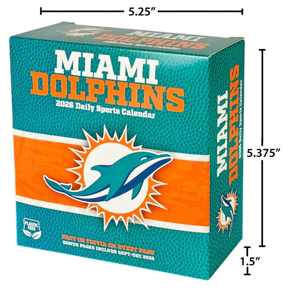 NFL Miami Dolphins 2026 Desk Calendar Fifth Alternate Image