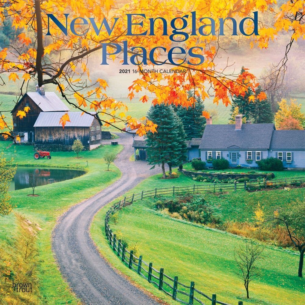 New England Places Wall Calendar