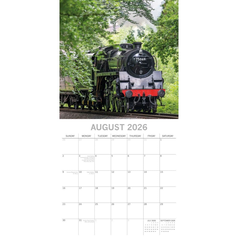 Steam Trains 2026 Wall Calendar Third Alternate Image