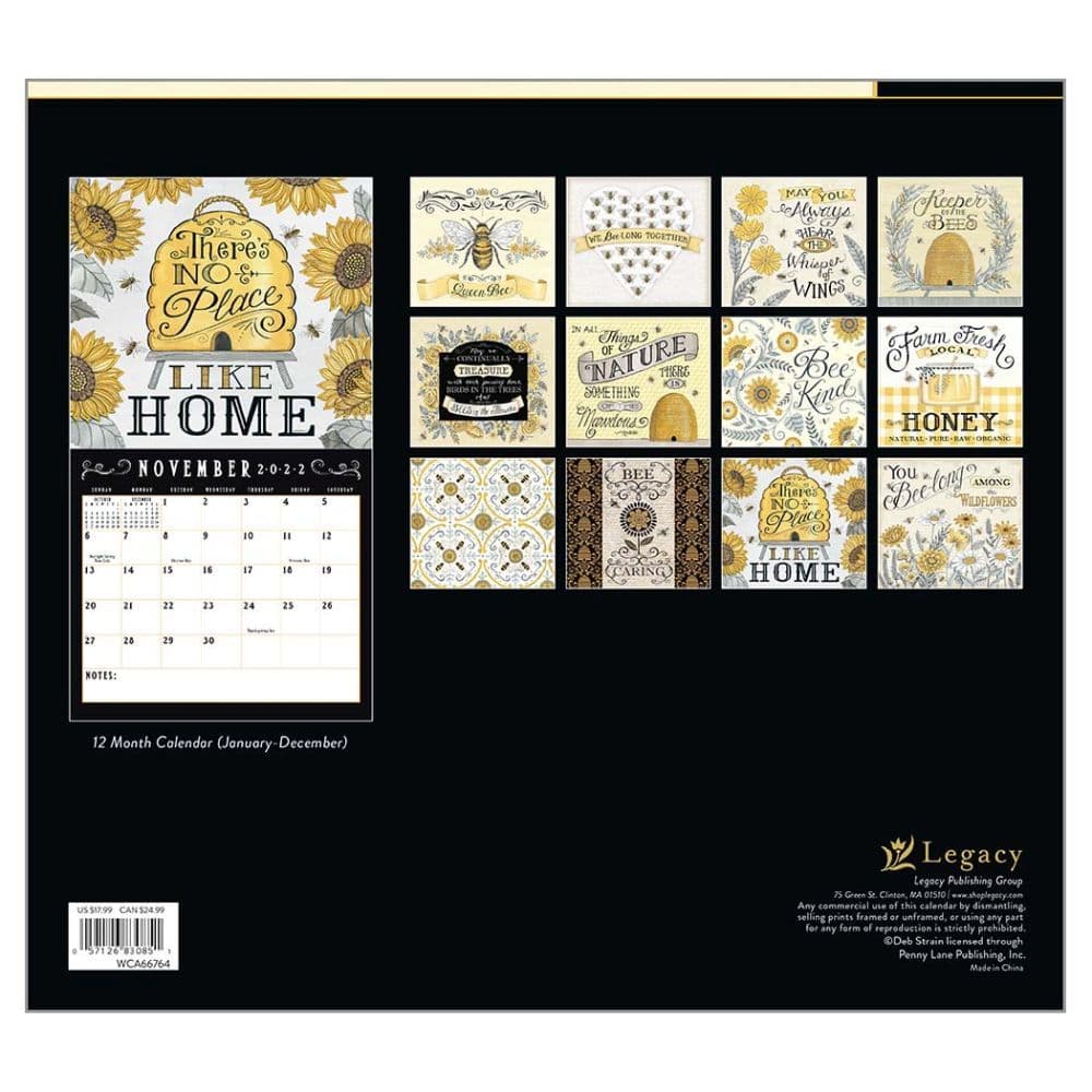 Bee Happy 2022 Wall Calendar - Calendars.com