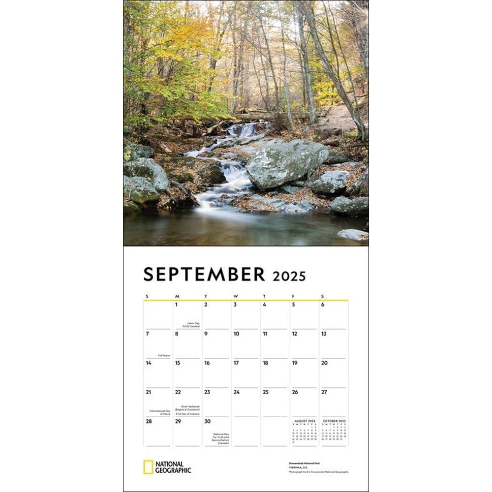 National Parks National Geographic 2025 Wall Calendar