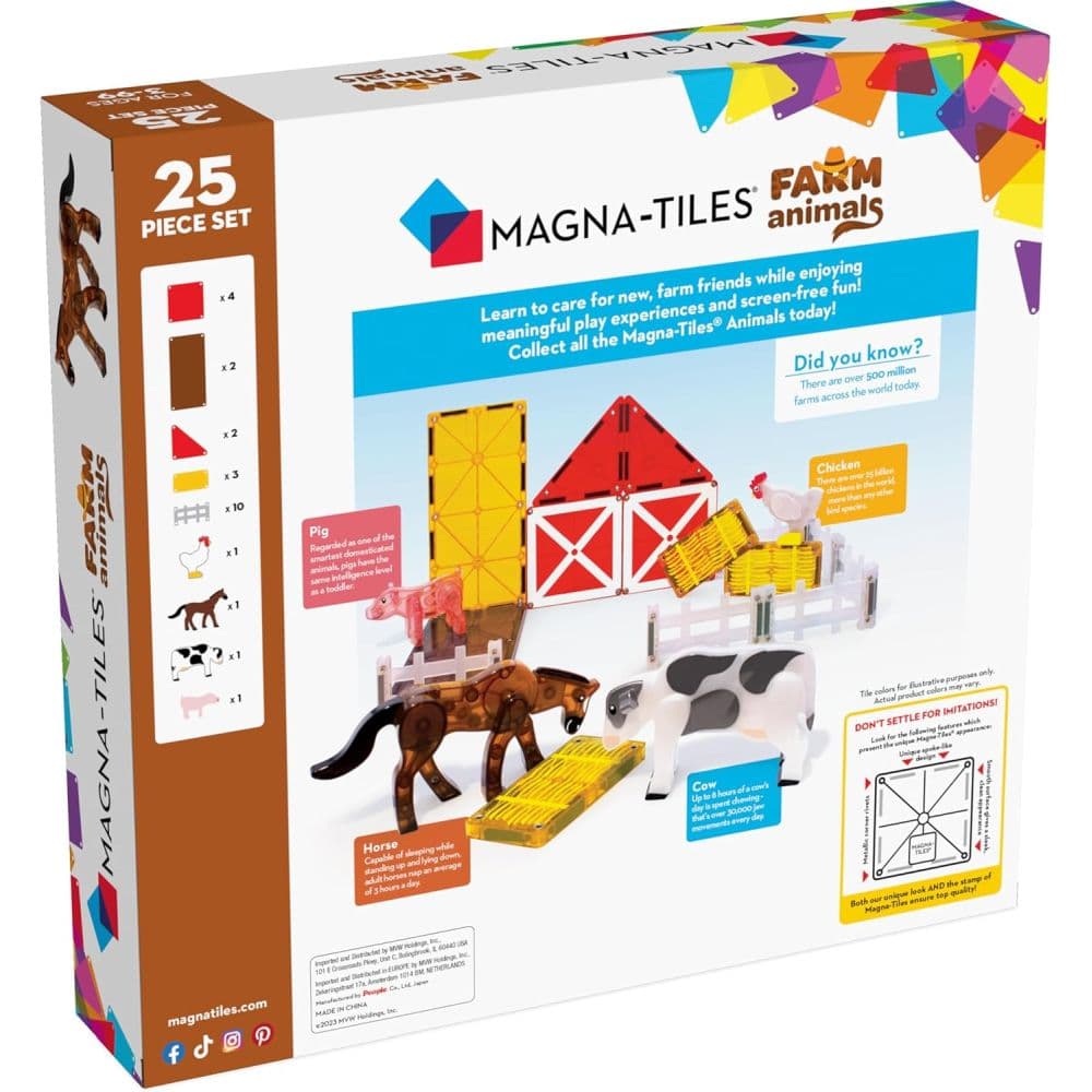 Magna-tiles 25 Piece Farm Animals Set First Alternate Image