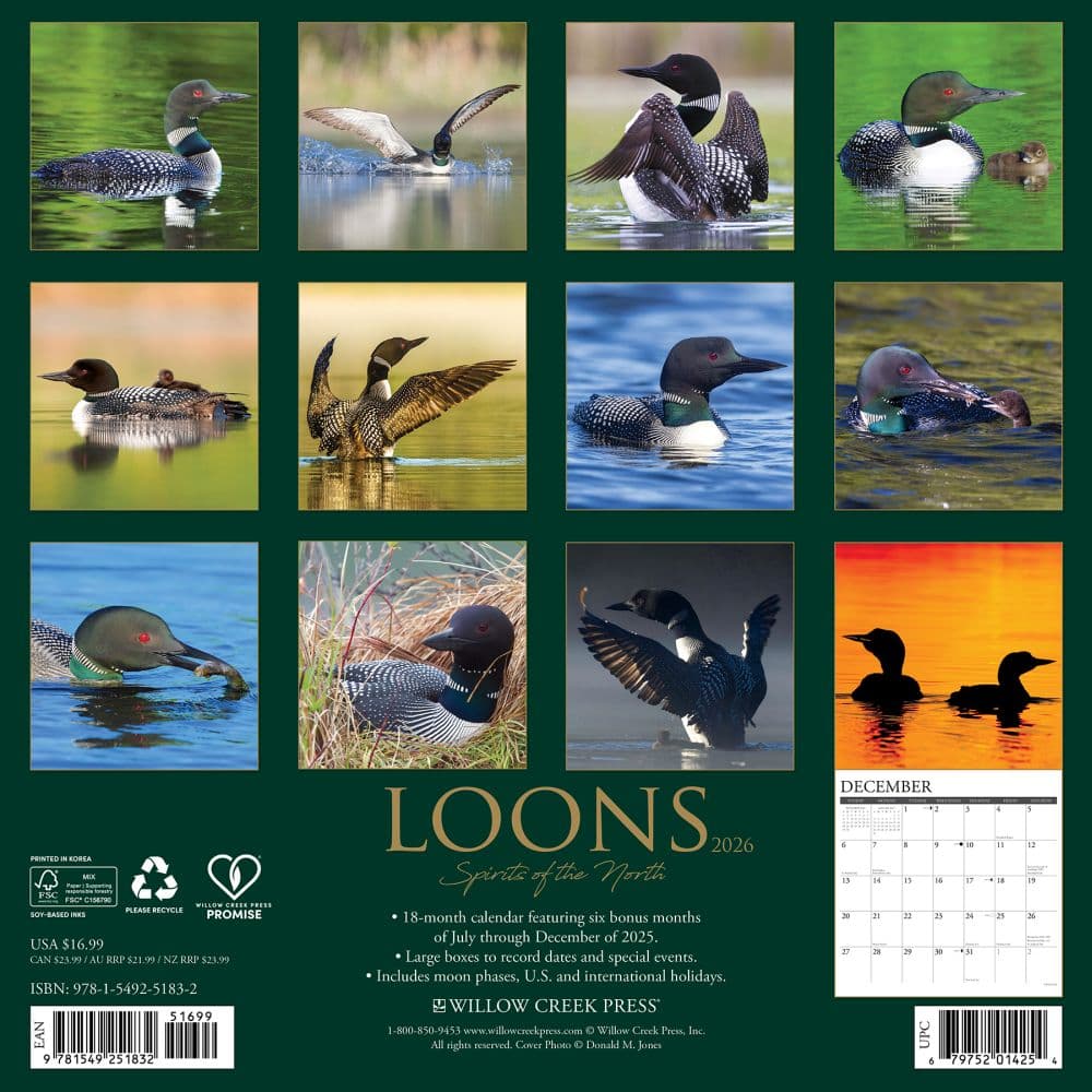 Loons 2026 Wall Calendar First Alternate Image