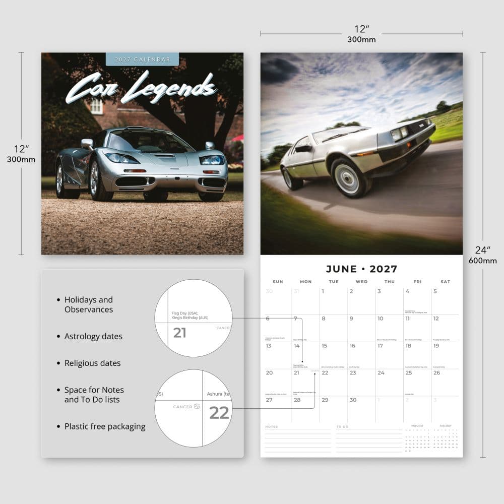 Car Legends 2027 Wall Calendar Third Alternate Image