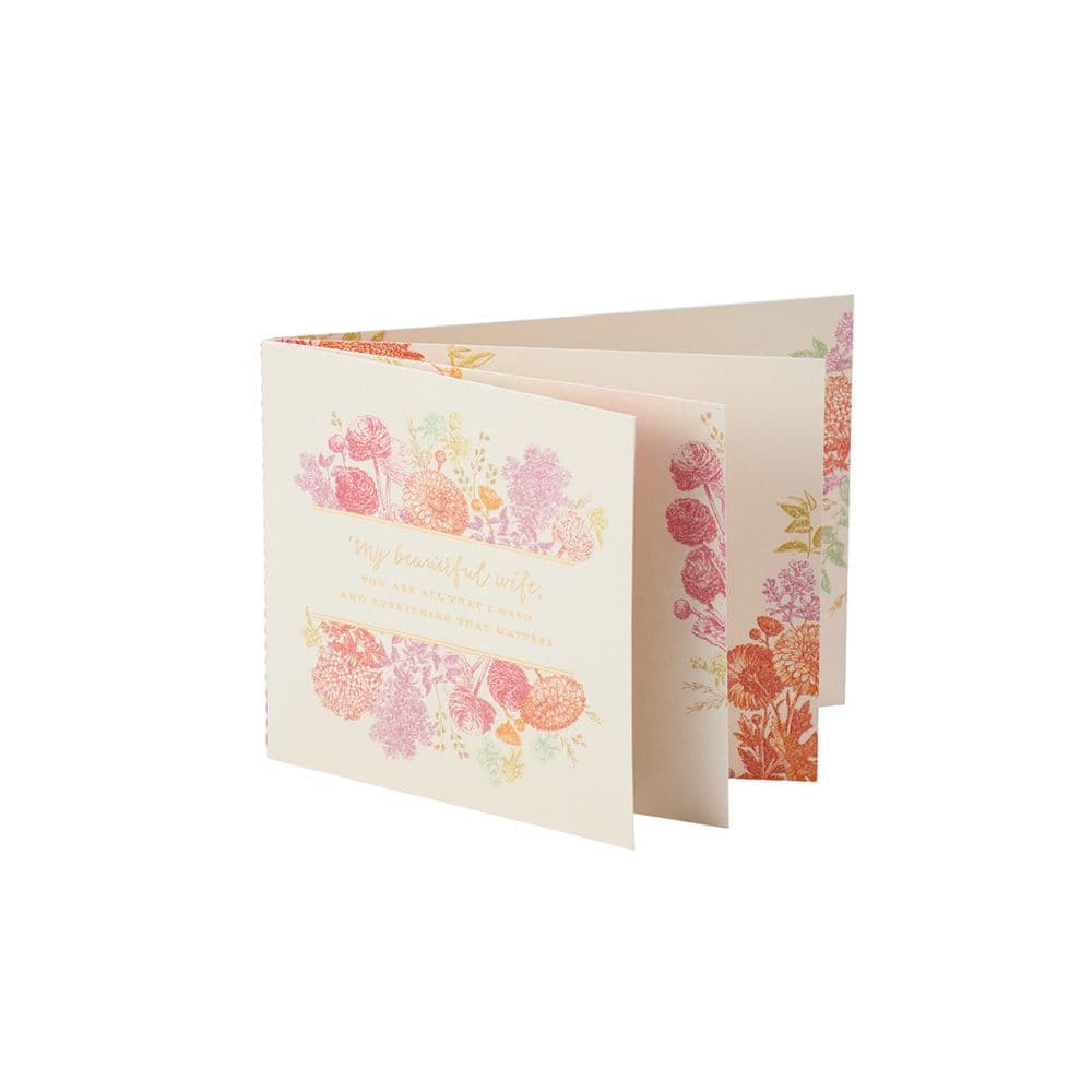 Pink Floral Arrangement Wife Birthday Card 5th Product Detail  Image width=&quot;1000&quot; height=&quot;1000&quot;