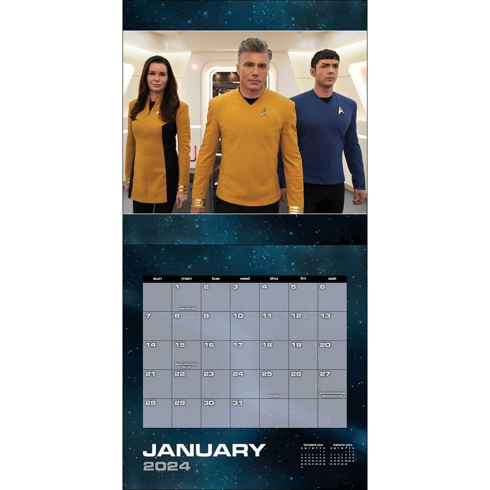 Star Trek Strange New Worlds 2024 Wall Calendar January