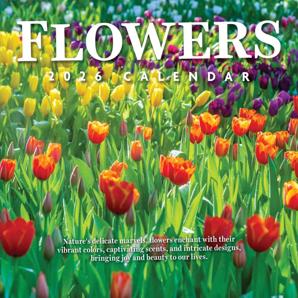Flowers 2026 Wall Calendar