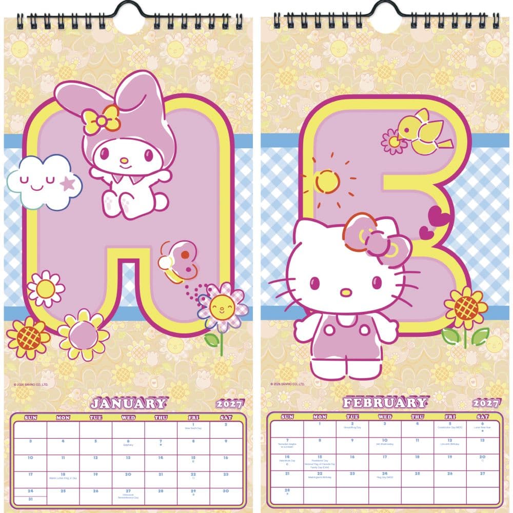 Hello Kitty and Friends 2027 Slim Wall Calendar Eighth Alternate Image
