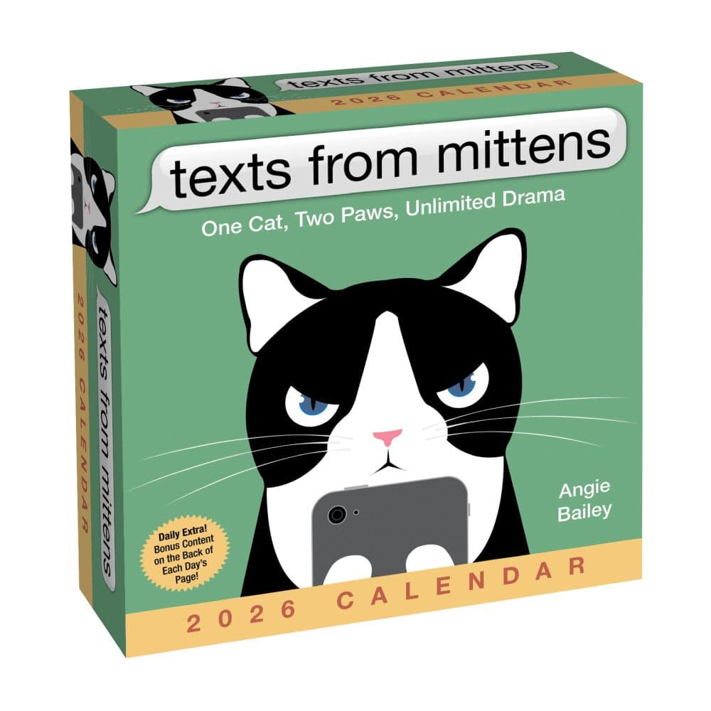 Texts from Mittens the Cat 2026 Desk Calendar Main Image