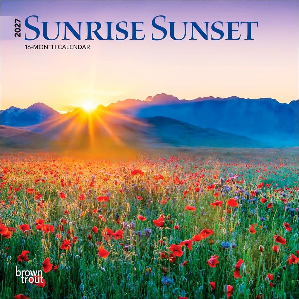 image Sunrise Sunset 2027 Mini Wall Calendar Main Product Image