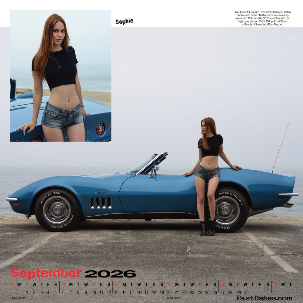 Beautiful Moto Girls 2026 Wall Calendar Seventh Alternate Image