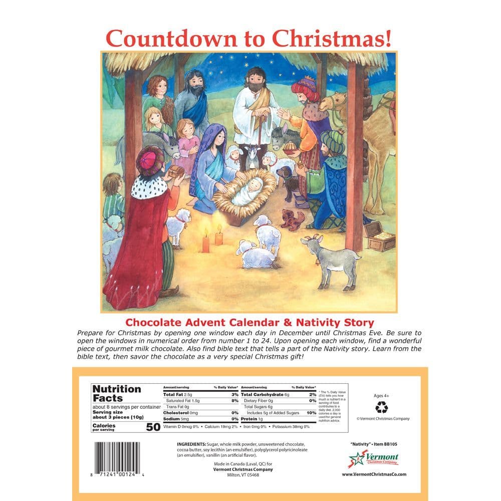Nativity Chocolate Advent Calendar Alternate Image 1