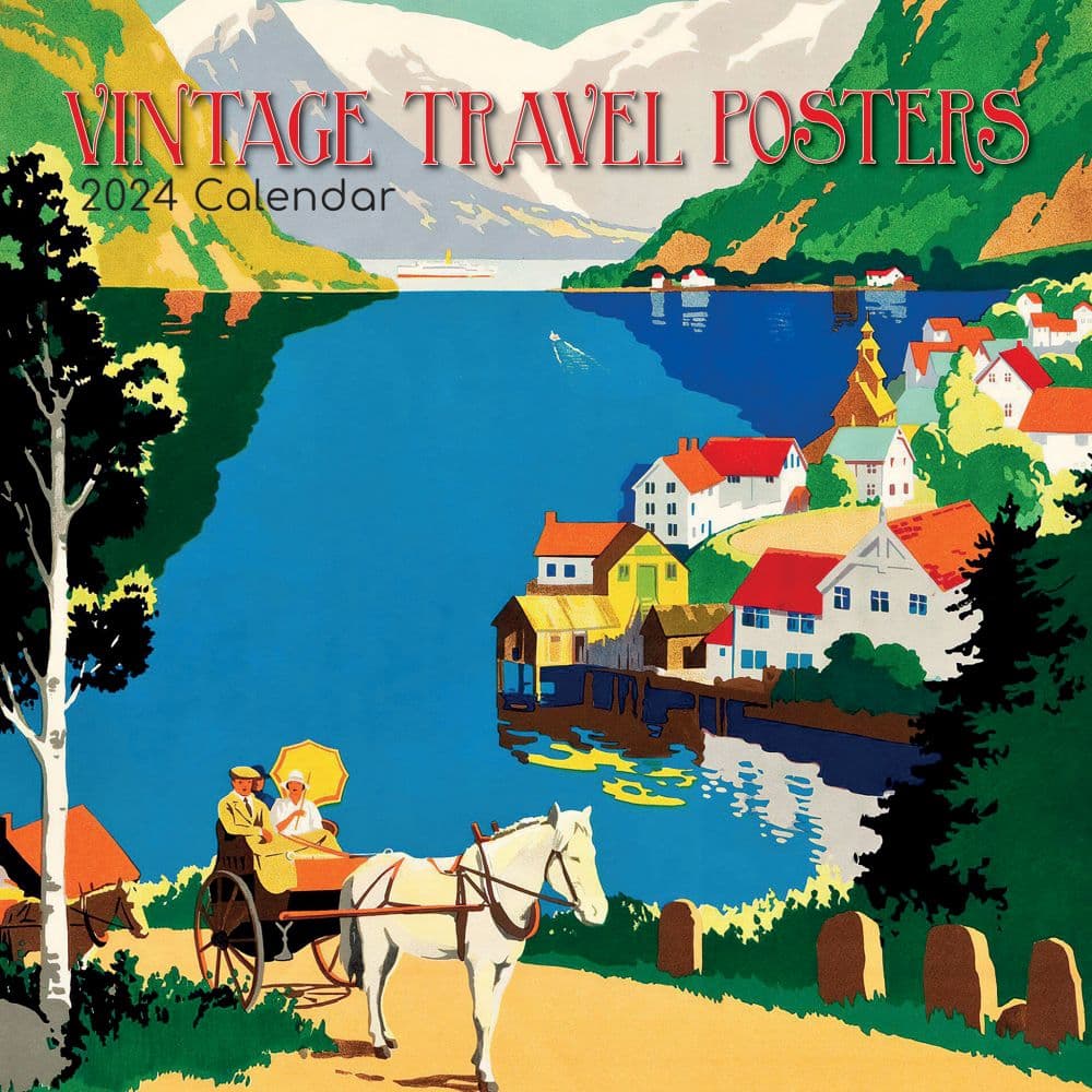 Vintage Travel Posters 2024 Wall Calendar