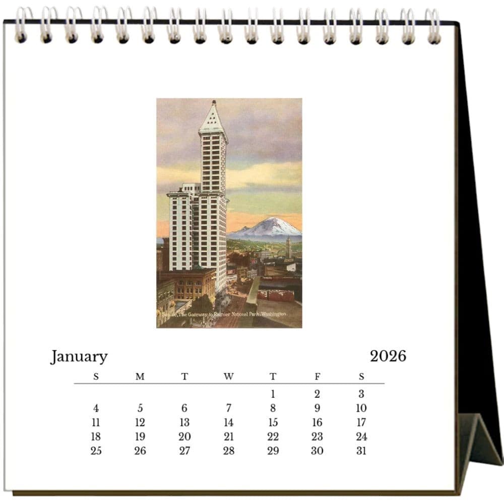 Seattle Nostalgic 2026 Easel Desk Calendar Second Alternate Image