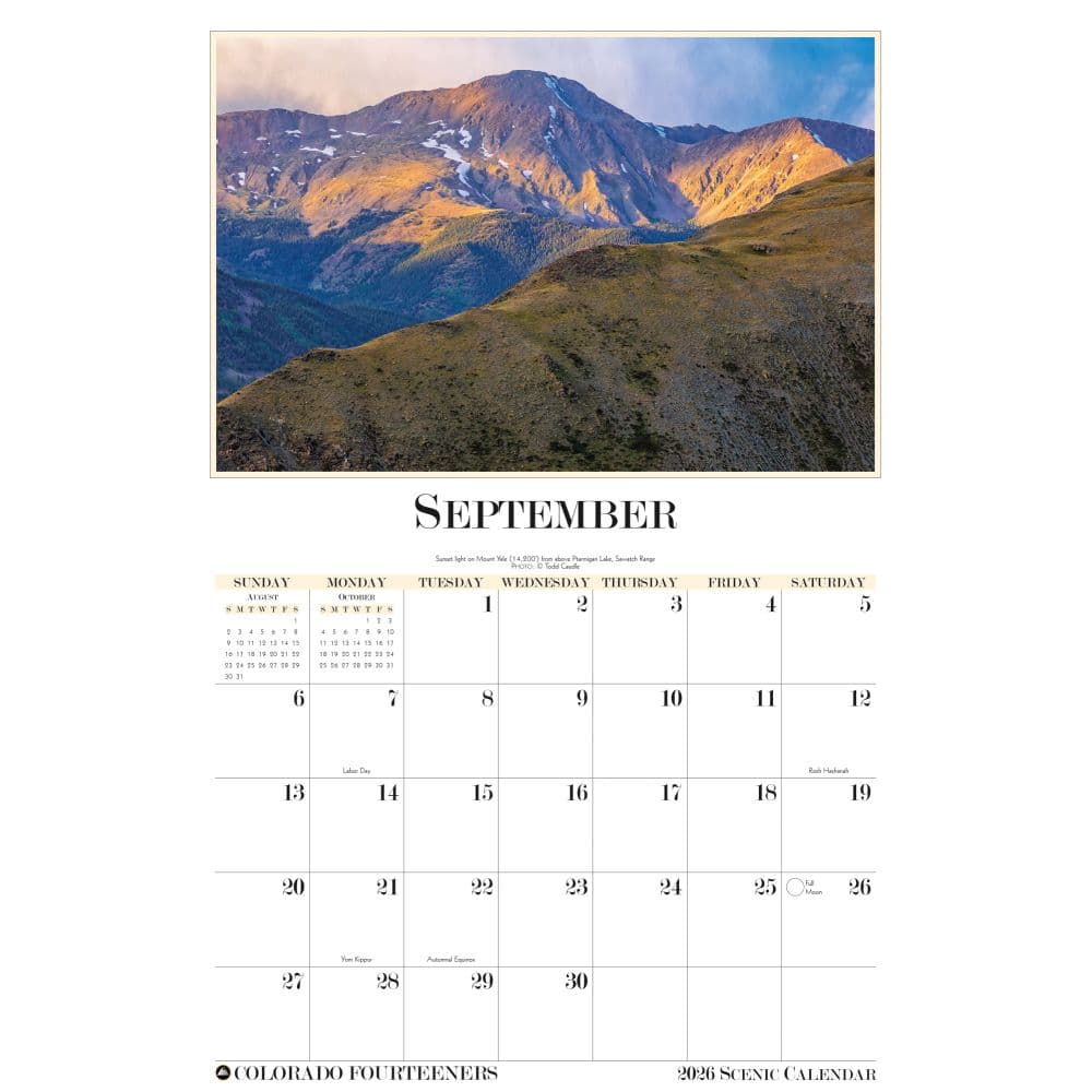 Colorado Fourteeners 2026 Wall Calendar Third Alternate Image