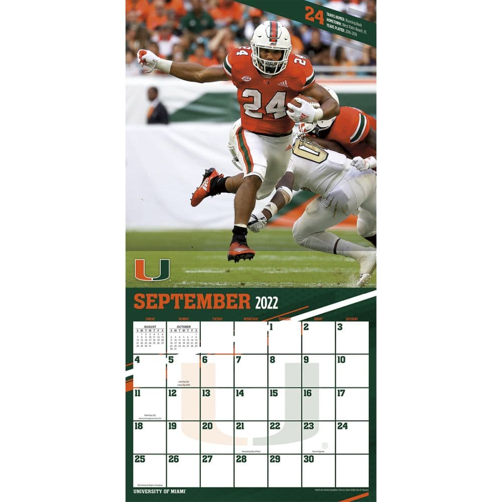 Miami Hurricanes 2023 Wall Calendar - Calendars.com