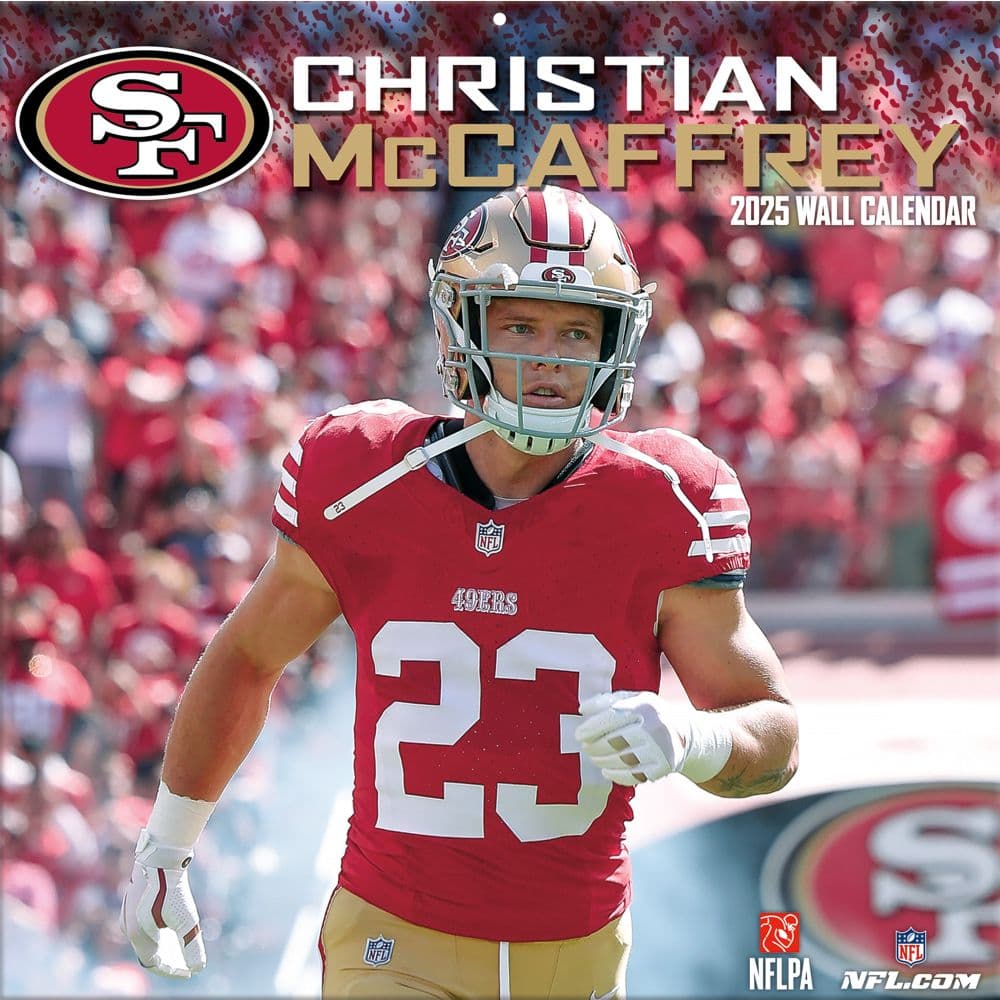 NFL Christian McCaffrey 2025 Wall Calendar Main Image