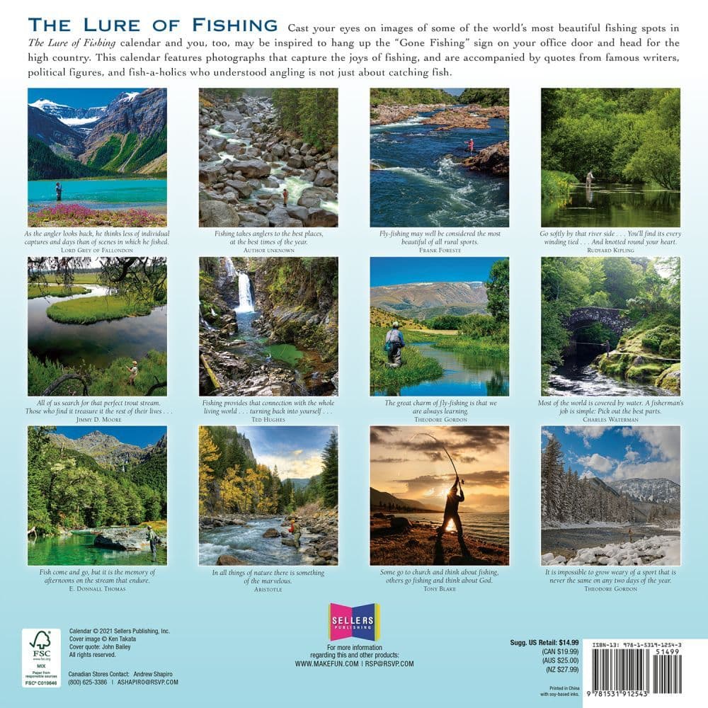 Lure Of Fishing 2022 Wall Calendar - Calendars.com