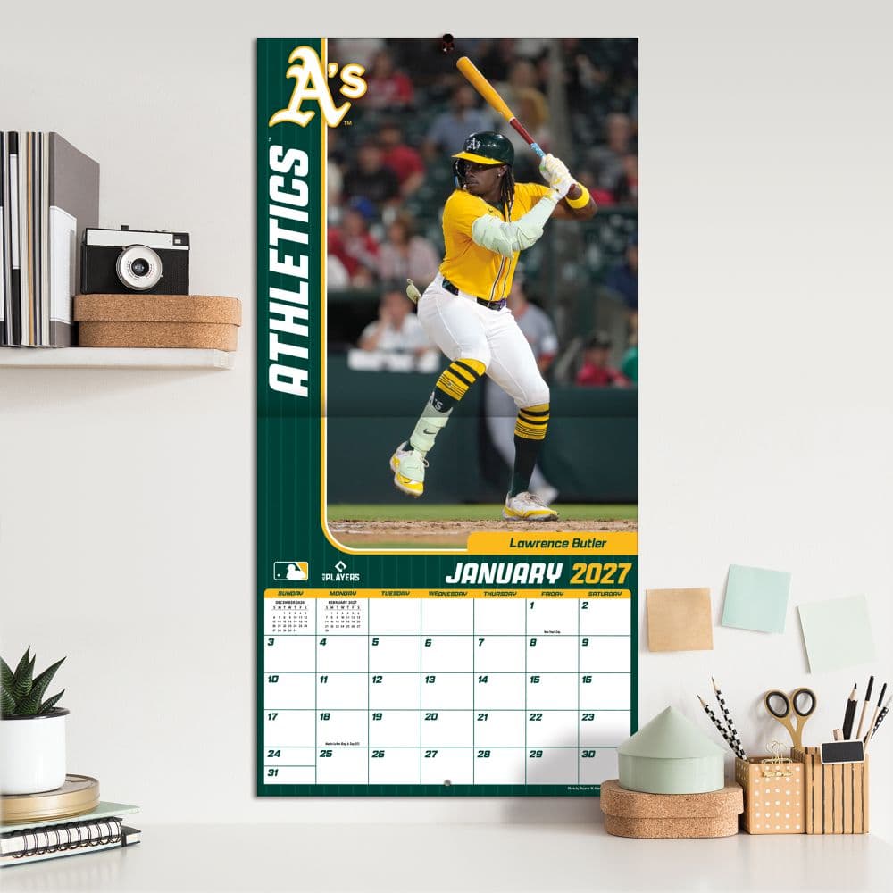MLB Oakland Athletics 2027 Wall Calenda Fifth Alternate Image
