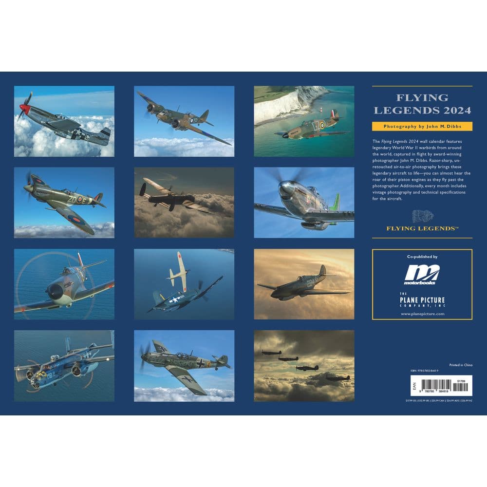 Flying Legends 2024 Wall Calendar