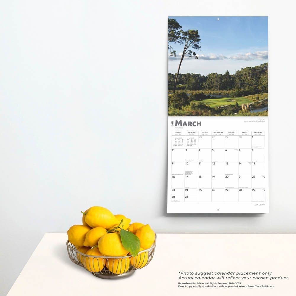 Golf Courses 2025 Wall Calendar Fourth Alternate Image