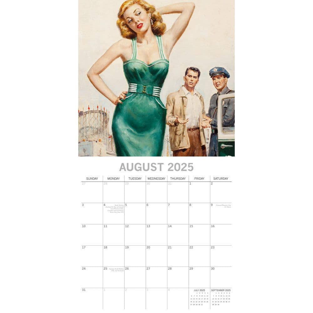 Retro Pin Ups 2025 Wall Calendar