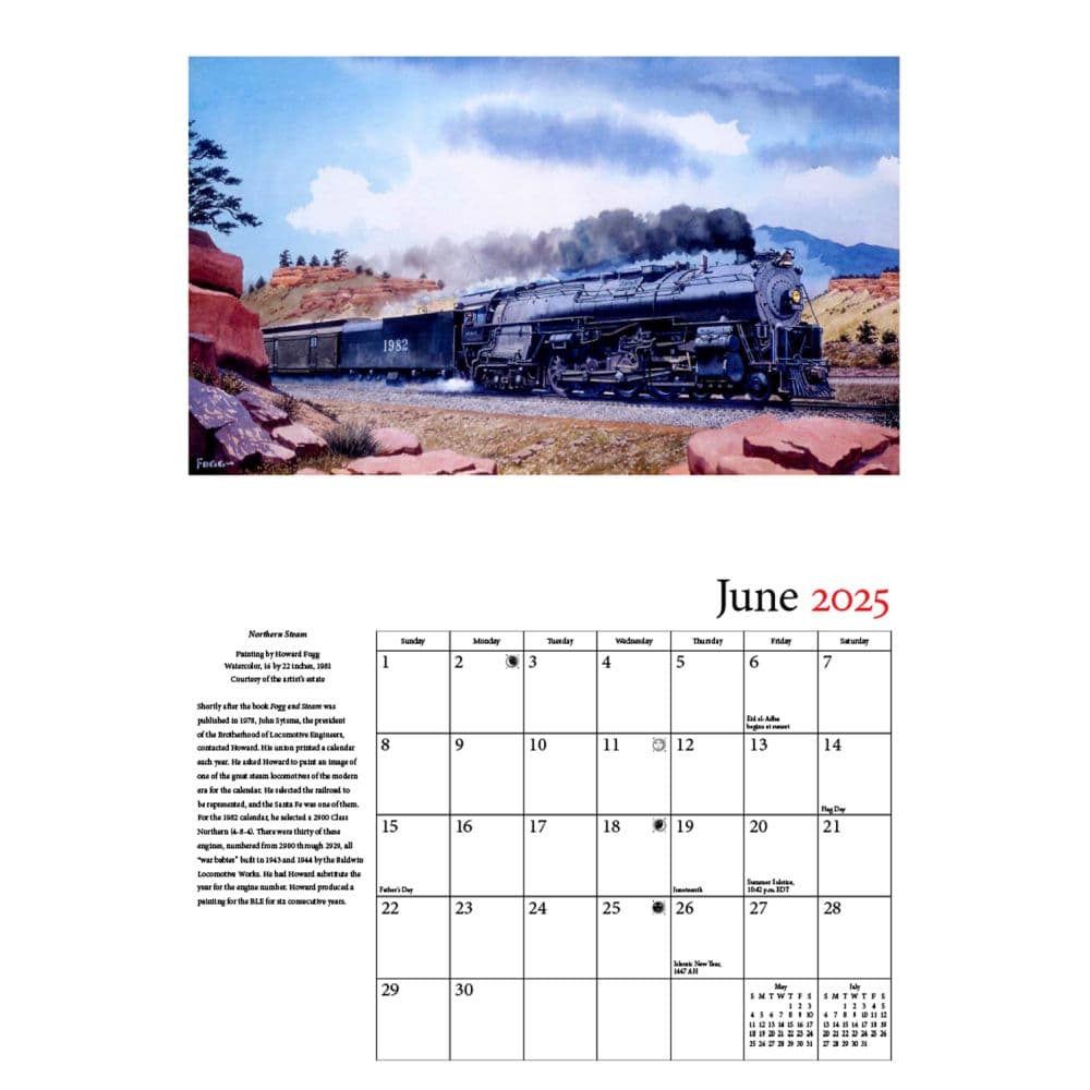 Howard Foggs Trains 2025 Wall Calendar Second Alternate Image width=&quot;1000&quot; height=&quot;1000&quot;