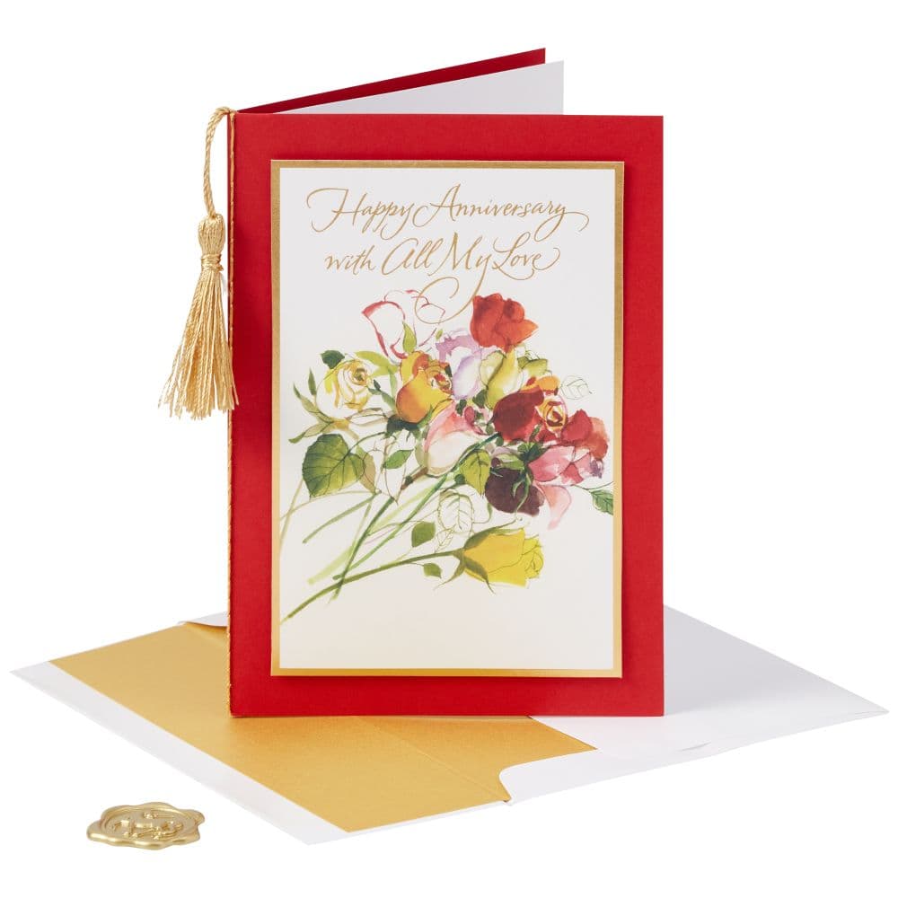 Rose Bouquet Anniversary Card Seventh Alternate Image width=&quot;1000&quot; height=&quot;1000&quot;