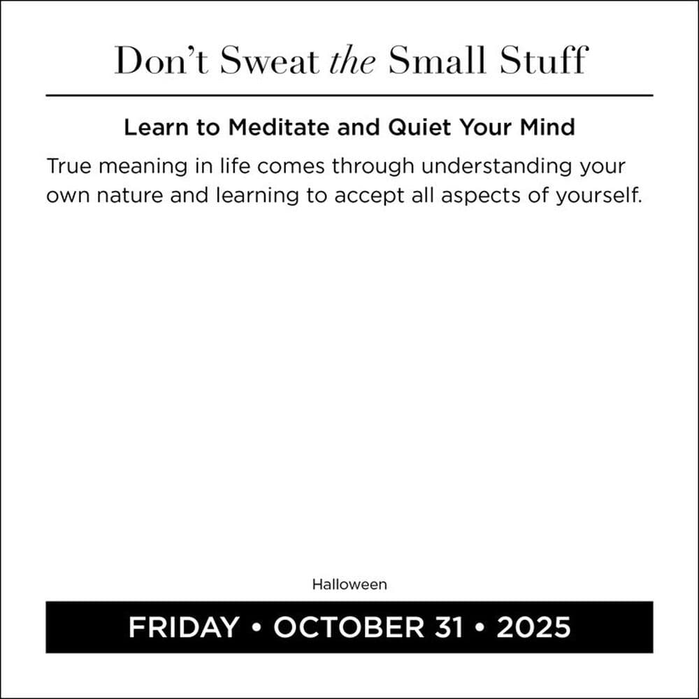 Dont Sweat the Small Stuff 2025 Desk Calendar Third Alternate Image width=&quot;1000&quot; height=&quot;1000&quot;