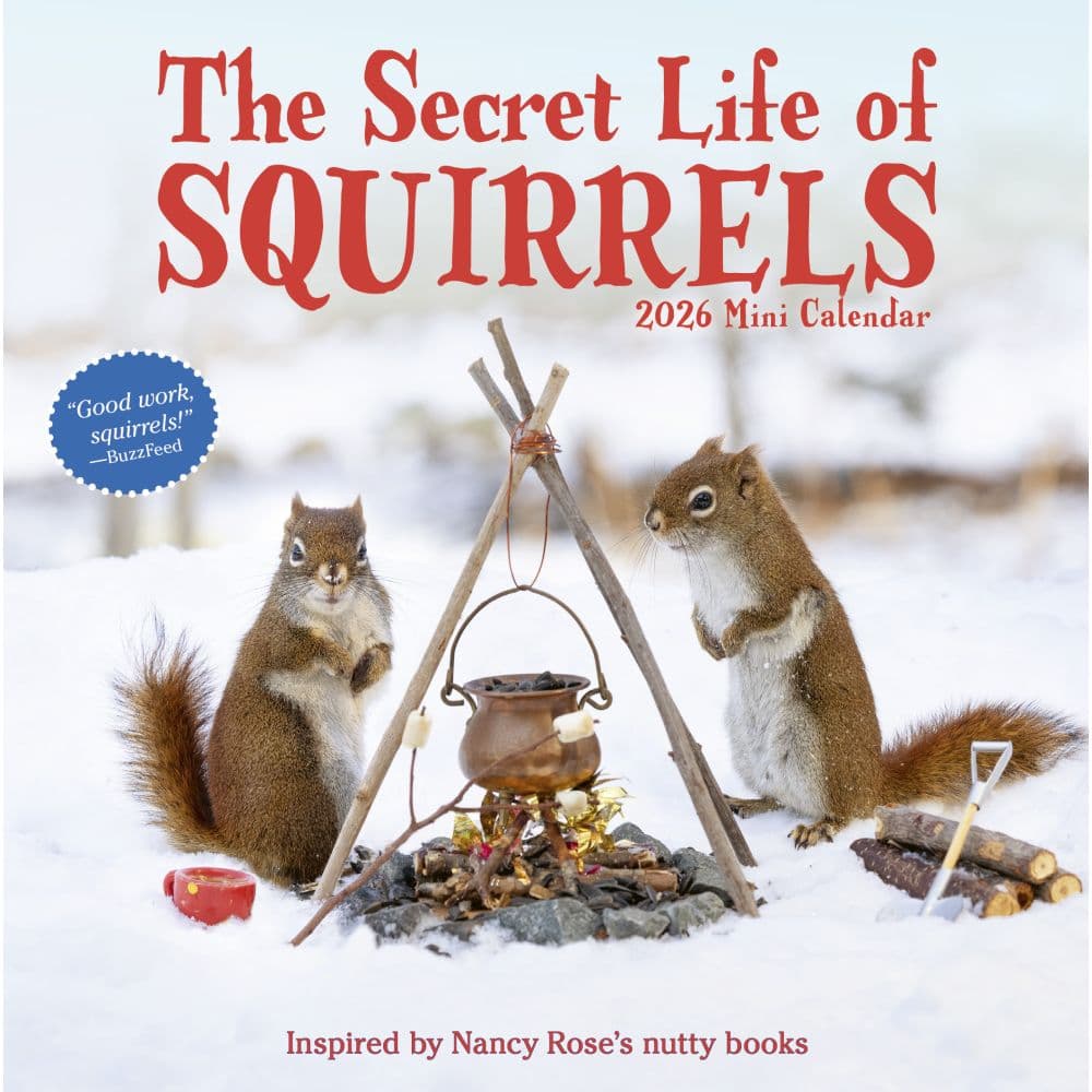 Secret Life of Squirrels 2026 Mini Wall Calendar Main Image