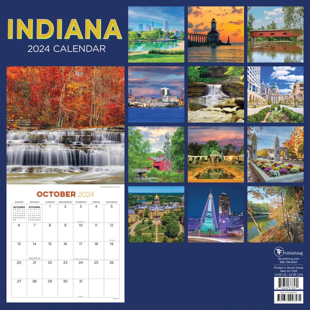 Indiana 2024 Wall Calendar First Alternate Image width=&quot;1000&quot; height=&quot;1000&quot;