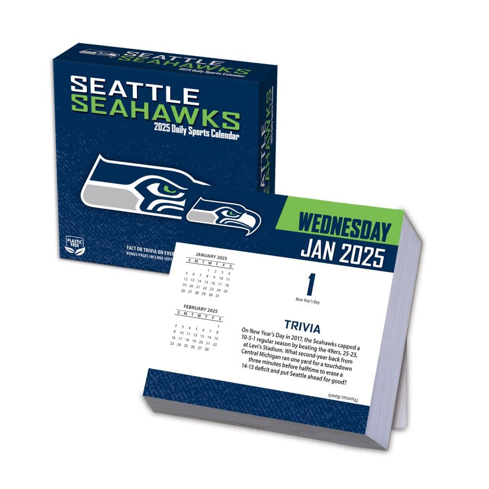 NFL Seattle Seahawks 2025 Desk Calendar