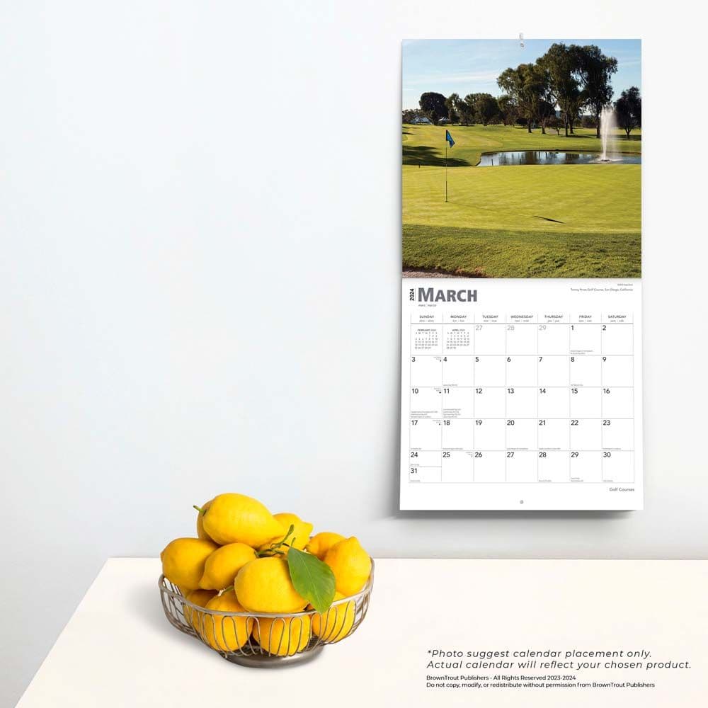 Golf Courses 2024 Wall Calendar Alternate Image 3