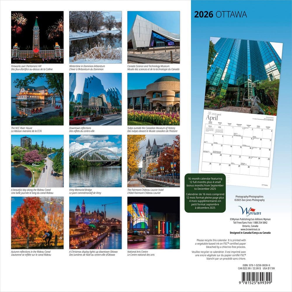 Ottawa 2026 Wall Calendar First Alternate Image