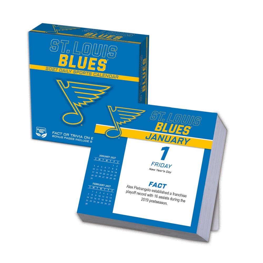 NHL St Louis Blues 2027 Desk Calendar Main Product Image